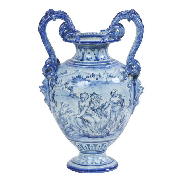 Majolica Glazed Earthenware Jar For Sale