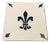 Vintage French Desvres Fleur-De-Lis Ceramic Tiles, 1960s, Set of 12 For Sale