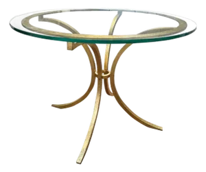 Gilt Round Iron Table Attributed to Roger Thibler