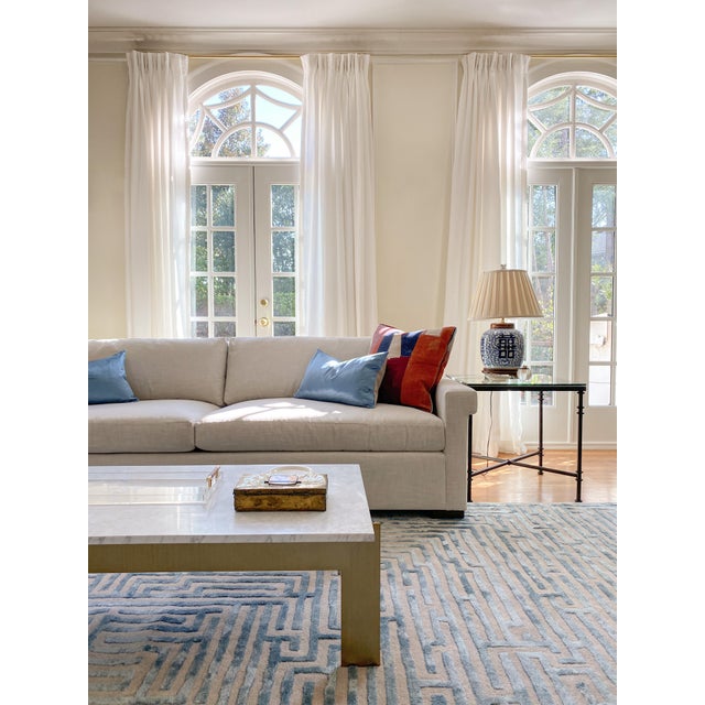 Not Yet Made - Made To Order Anatolia Hand-Tufted Maze Rug, Sky Blue, 4x6 For Sale - Image 5 of 5