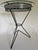 Mid-Century Modern MCM Atomic Tripod Hairpin Wrought Iron and Glass Side Table Tempestini, Attributed For Sale - Image 3 of 5