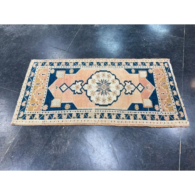 Turkish Mini Rug Oriental Hand Knotted Vintage Rug 1'7" x 2'8" #17465 For Sale - Image 4 of 8