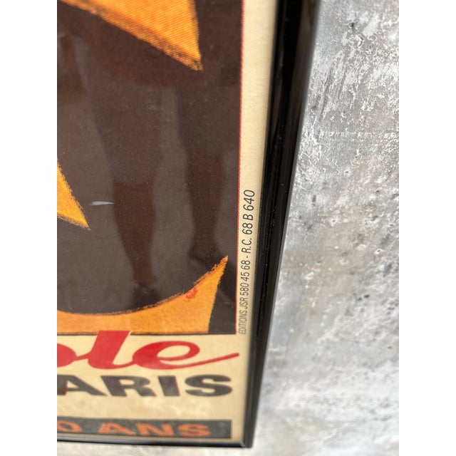 Vintage Art Deco Framed Lithograph Poster "Pianos Daude" by Andre Daude. Circa 1920s For Sale - Image 9 of 15