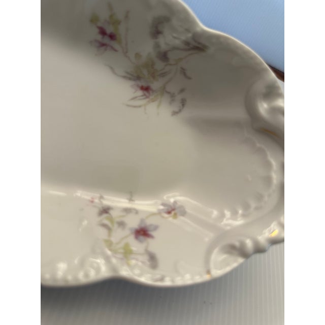 1940s Vintage Limoges Basset Austria 3 Porcelain Serving Bowls "Purple Violets" Pattern For Sale - Image 16 of 18