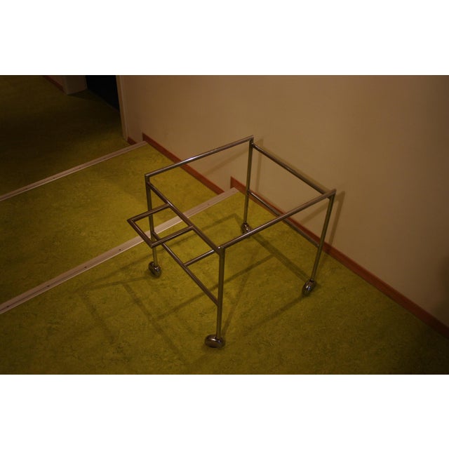 White Bar Cart by Poul Norreklit for E Pedersen& Son, Denmark, 1960s For Sale - Image 8 of 9