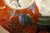 Red 1970s Macau Famille Rose Satsuma Style Raised Figural Charger Plate For Sale - Image 8 of 16