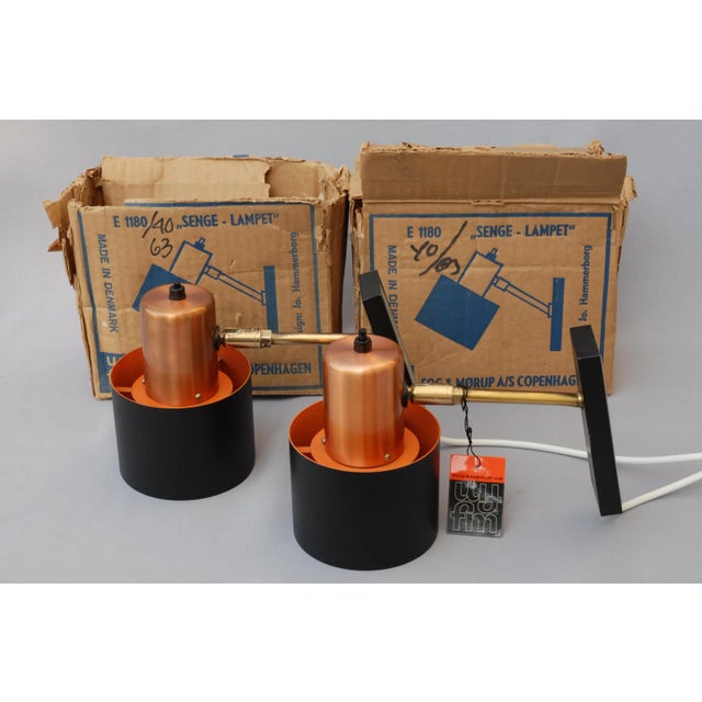 Alfa Wall Lamps by Jo Hammerborg for Fog & Morup, 1970s Set of 2 For Sale - Image 9 of 10