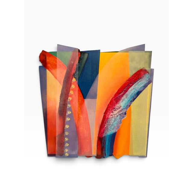 Philippa Tunstill Signed "Blue Fandango" Large Framed Abstract Print For Sale - Image 4 of 7