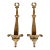 Late 20th Century Pair of Gold Plate Wall Holders - 2 For Sale