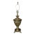 1970s Neoclassical-Style Brass Table Lamp Trophy Urn Shape, Bouquet Leafs For Sale