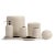 Crafted from porcelain, the Fillmore bath accessories feature a ribbed texture. Ivory on the outside and black on the...