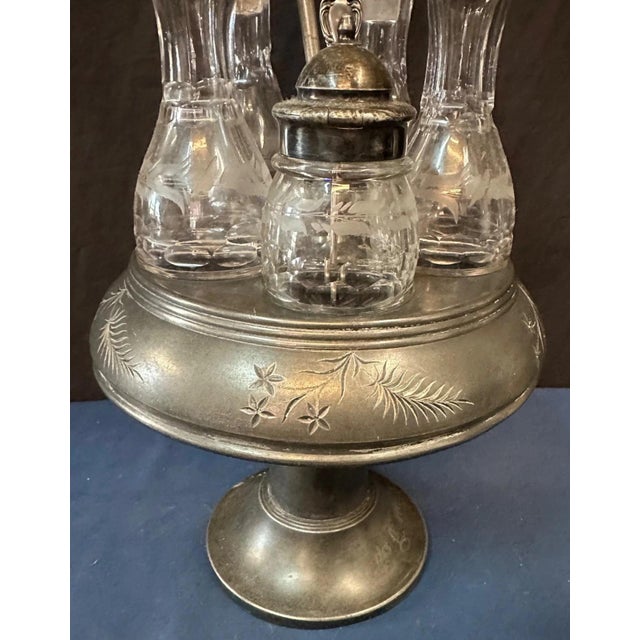 Victorian Late 19th Century Pairpoint Victorian Silver Plate Condiment Caddy For Sale - Image 3 of 8