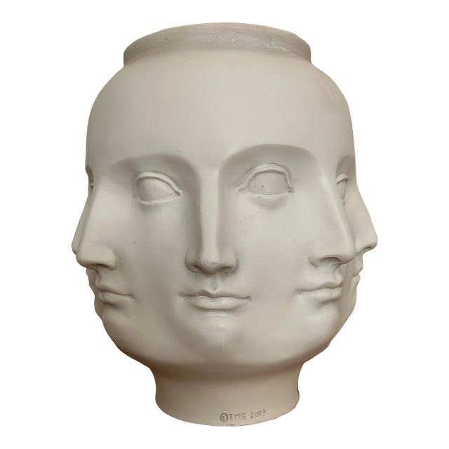 Abstract Fornasetti Style Sculpture TMS Perpetual Face Vase 2005 For Sale
