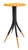 A distinctive vintage sculptural accent table featuring a warm-toned hardwood top supported by four gracefully curved...