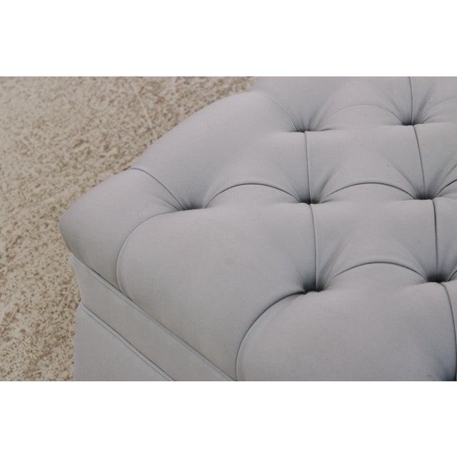 Vanguard Square Tufted Upholstered Ottoman For Sale In Philadelphia - Image 6 of 14