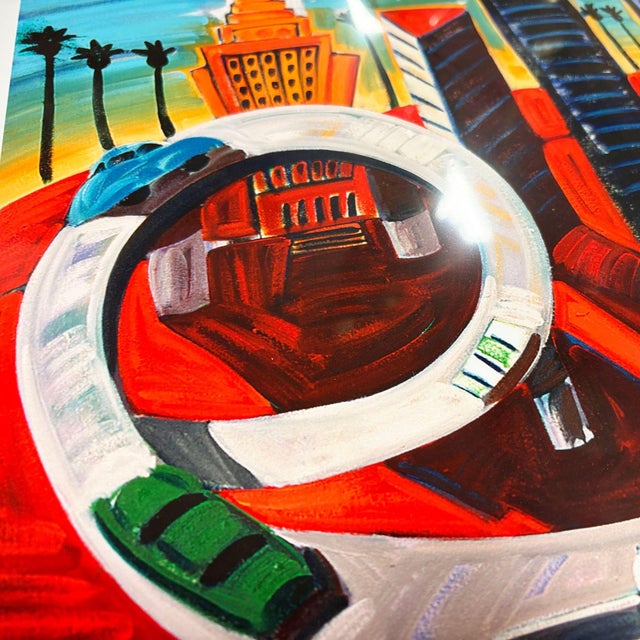 American Frank Romero "Cheech's Downtown" Giclee Print Limited Edition Signed (9/190) For Sale - Image 3 of 4