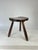 Vintage Brutalist Rustic Carved Wood Tripod Stool, France, 1930s For Sale - Image 6 of 12
