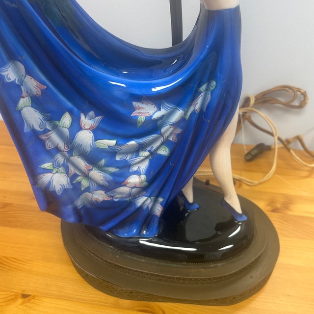 Figurative 1930’s Stefan Dakon, Goldscheider Lamp For Sale - Image 3 of 9