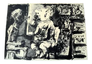 Pablo Picasso, Interior, 1961, Original Lithograph