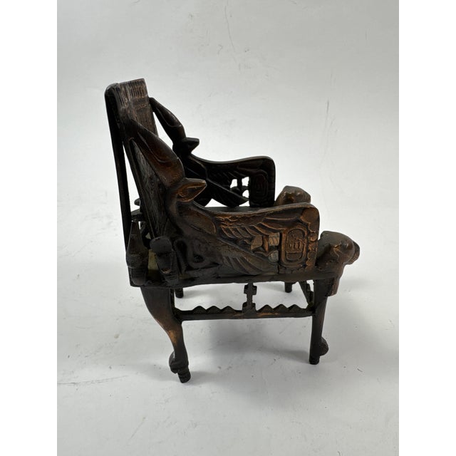 Vintage Brass King Tut Throne Chair Model For Sale In Wichita - Image 6 of 6