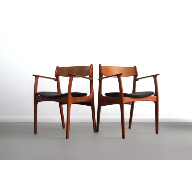 Mid-Century Modern 1960s Vintage Teak Dining Chairs by Erik Buch for o.d. Møbler, Denmark- Set of 4 For Sale - Image 3 of 4