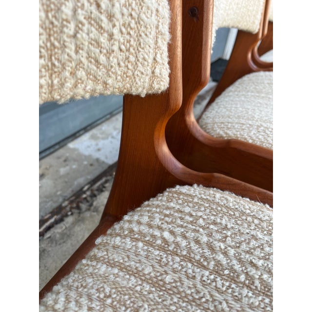 Set of Four Erik Buch Style Danish Dining Chairs With Upholstered Seat and Seat-Back For Sale In Tampa - Image 6 of 13