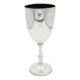Large Chalice in Smooth Silver with Pearly Friezes For Sale