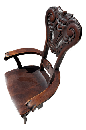 Michigan Chair Company, Grand Rapids, MI - Antique North Wind Arm Chair - "Green Man" Circa 1890s to Early 1900s