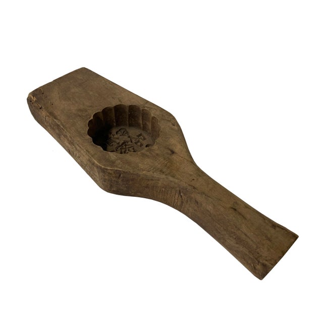 Vintage Wood Round Chinese Characters Cake Maker Mold Board For Sale In San Francisco - Image 6 of 6