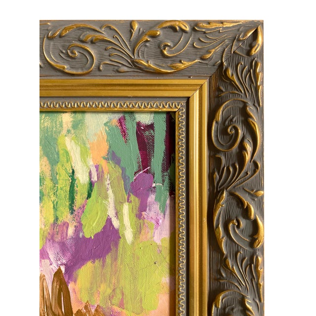 "Outdoor Weekend" 2026 Mini Painting With Vintage Frame by Jessalin Beutler For Sale - Image 4 of 4