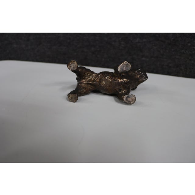 Sterling Silver Bulldog Figurine For Sale - Image 9 of 15