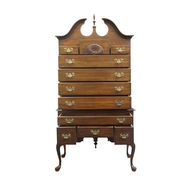 Pennsylvania House Pennsylvania House Solid Cherry Traditional Style 42" Pediment Highboy Chest For Sale - Image 4 of 9