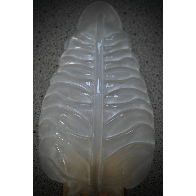Murano Art Glass Sandblasted Light White and Brass Wall Light and Sconces, 2000 For Sale - Image 9 of 11