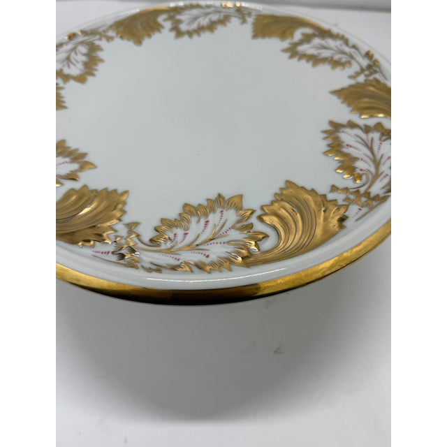 Gold Royal Porzellan Manufaktur Gilded Pedestal Tazza With Scrollwork and Acanthus For Sale - Image 8 of 8