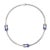 60s Vintage Gucci Hercules Knot Necklace Silver Blue Enamel Collar 18" For Sale - Image 4 of 4