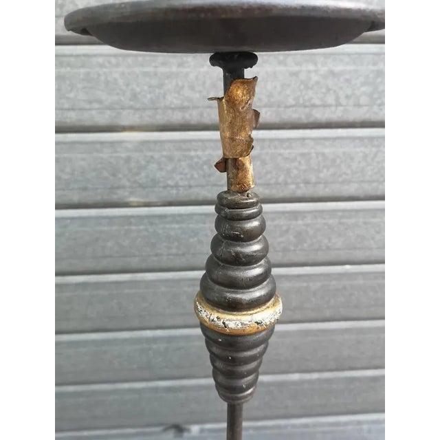 1920s Wrought Iron Floor Candelabra, 1920s, Set of 2 For Sale - Image 5 of 9