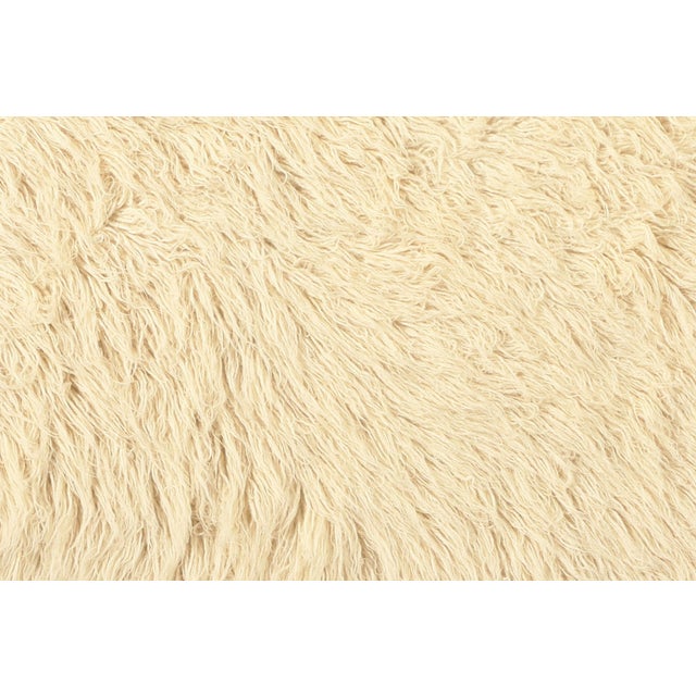 Vintage Greek Natural Flokati Rug - 05'01 X 06'06 For Sale - Image 11 of 11