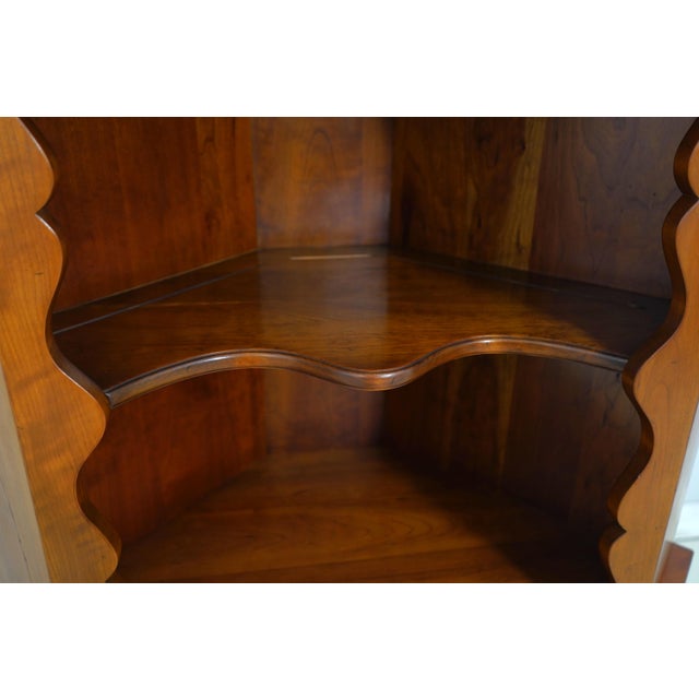1950s Pair of Stickley Cherry Valley Open Corner Cabinets For Sale - Image 5 of 18