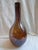 Vintage Murano Amber Crackle Glass Bottle Vase - 16" For Sale - Image 4 of 8