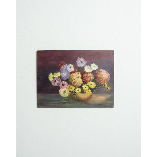 Mid 20th Century Belgium Red Canvas Painting For Sale - Image 13 of 15