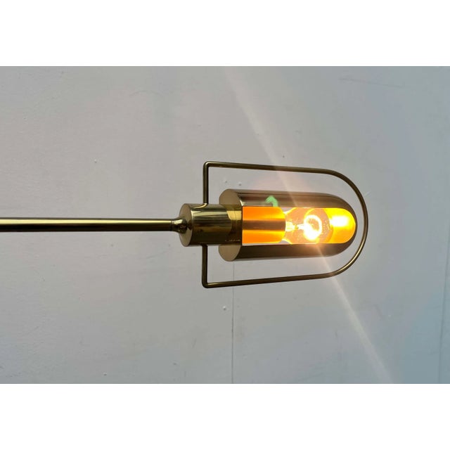 Gold Vintage German Hollywood Regency Model Exe Floor Lamp in Brass by Florian Schulz, 1970s For Sale - Image 8 of 18