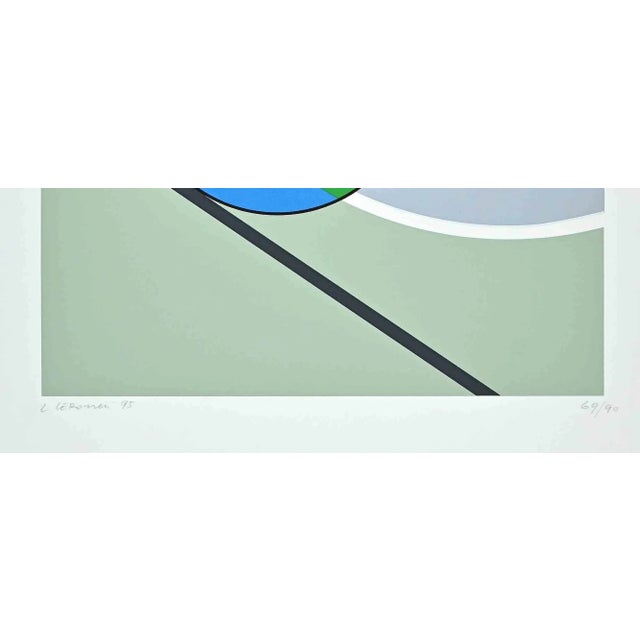 Sun is an original screen print realized by Luigi Veronesi in 1995. Excellent condition on a white cardboard. Hand-signed...