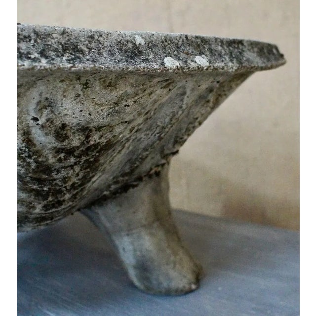 Large Mid-Century Composite Stone Clam Shell Planter, 1950s For Sale - Image 13 of 14