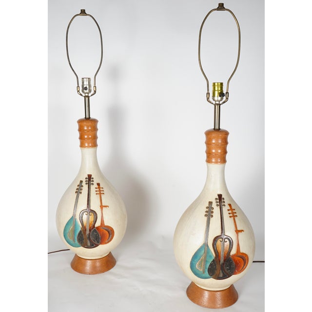 1960s Vintage Fortune Table Lamps Set of 2 For Sale - Image 5 of 11
