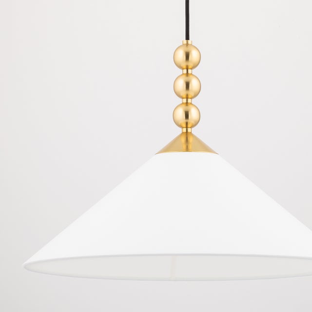 Metal Mitzi Sang 20 in. 1 Light Pendant in Aged Brass Finish For Sale - Image 7 of 13