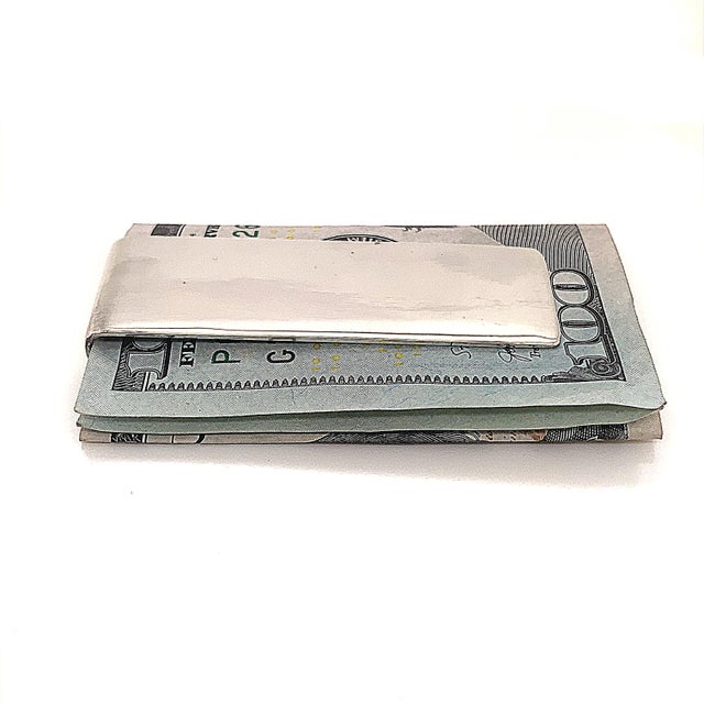 Silver 1990s Tiffany & Co Estate Sterling Silver Money Clip 13.88 Grams For Sale - Image 8 of 10