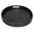 Black Artifacts Rattan Oval Tray With Cutout Handles in Tudor Black - 18" For Sale - Image 8 of 9