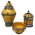 Late 20th Century Set of 3 Vintage Moroccan Ceramic Jars with Silver Filigree, 1980 For Sale - Image 5 of 13