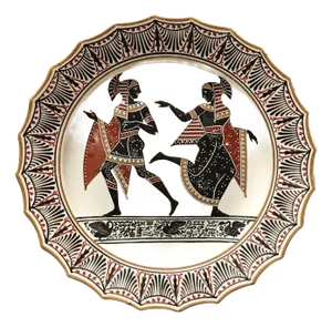 Giustiniani Egyptomania Pottery Plate with Gilt Highlights, Swan Left