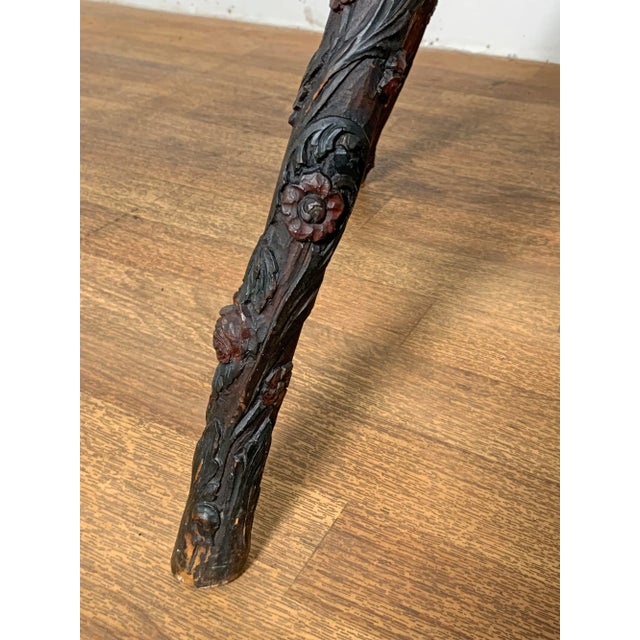 Circa 1870s-1890 Hand Carved Antique Adirondack Table Stand For Sale - Image 12 of 13